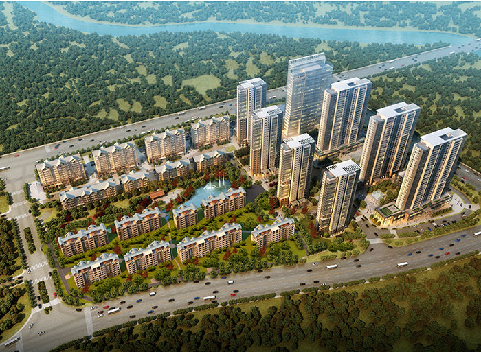 金泰?舒格蘭一、二期鳥瞰圖